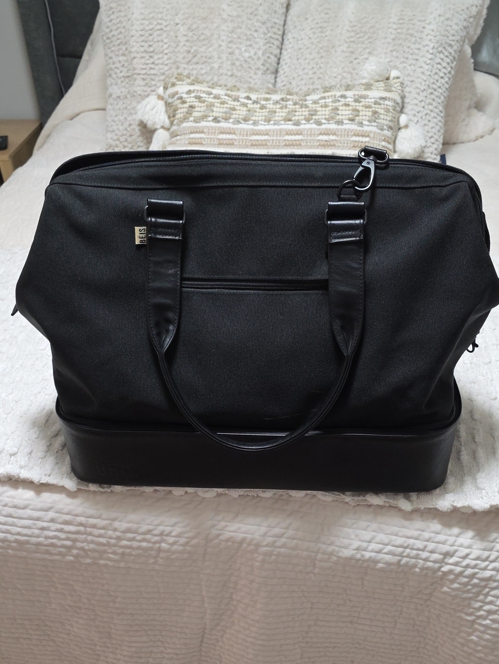 BEIS Black Weekender Bag